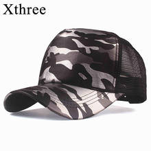 Xthree Summer Baseball Cap Mesh Cap Camouflage Snapback Hat Men Hip Hop Casquettes Hats for Women Bone 2024 - buy cheap