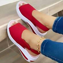 New Women Flat Sandals Thick Bottom Comfortable Casual Sandals Summer Beach Shoes Fashion Female Peep Toe Shoes Size 35-43 2024 - buy cheap