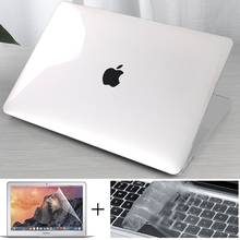 Capa para laptop e macbook air da apple, capa dura, transparente, protetor de tela 2024 - compre barato