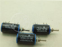 10pcs WXD3-13-2W precision wirewound multi-turn potentiometer / slide rheostat 1K 2.2K 3.3K 4.7K 5.6K 6.8K 10K 22K 33K 47K 2024 - buy cheap