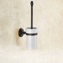Soporte de cepillo de baño de bronce con copa de cerámica, montado en la pared, negro, latón, accesorios de baño BD658 2024 - compra barato
