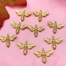 10Pcs/set Trendy New Gold Bee Animal Charms for Jewelry Making Earrings Necklaces Pendants Bracelet DIY Accessories Wholesale 2024 - buy cheap