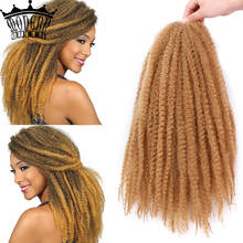 MODERN QUEEN 18 Inch Afro Kinky Crochet Braids Hair Synthetic Marley Braiding Hair Crochet Braids Hair Extensions for Women 2024 - buy cheap