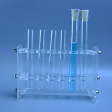 Tubo de vidro de borosilicato, 5 peças, tubo de ensaio pyrex tubo de vidro para teste, material escolar de laboratório com rolhas 2024 - compre barato