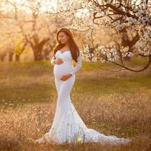 Maternity Dress White Black Maternity Lace Dress Pregnant Photography Prop Pregnancy Maternity Photo Shoot Long Dress Nightdress 2024 - buy cheap