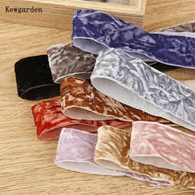 Kewgarden-Cinta de terciopelo Flocado de 1 ", 25mm, 1,5", 38mm, 10mm, accesorios para corbata, cinta hecha a mano, cinta de embalaje de regalo, 5 yardas 2024 - compra barato