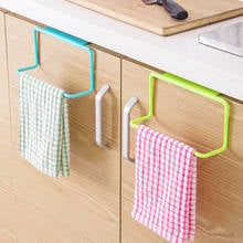 1Pcs Plastic Hanging Holder Towel Rack Multifunction Cupboard Cabinet Door Back Kitchen Accessories Home Storage  Towel Holder 2024 - buy cheap