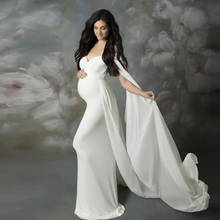 Maternity Photography Props Pregnancy Dress Photo Shooting Off Shoulder Pregnant Shawl Fluttering Dresses For Women Maxi Gown 2024 - buy cheap