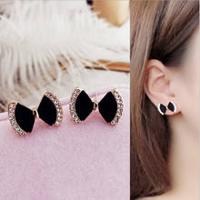 Black Stud Earrings for Women 2021 Cute Butterfly Earrings Minimalist Jewelry for Women Small Jewelry Heart Earings Wholesale 2024 - buy cheap