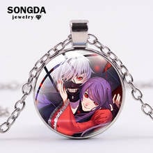 Anime Tokyo Ghoul Necklace Classic Cartoon Figures Kaneki Ken Gothic Glass Cabochon Pendant Punk Necklace Jewelry Boy Girl Gifts 2024 - buy cheap