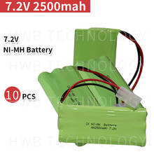 Ni-MH-Paquete de batería recargable Ni-MH, 7,2 V, 1800mAh, nuevo, KX, con tapones, envío gratis, 10 unidades/lote 2024 - compra barato