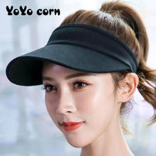 YOYOCORN Summer Women Casual Sun Visor Hat Beach Empty hat Panama Ladies Adjustable Nature Straw Topless Cap Men's sun hat Beach 2024 - buy cheap