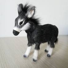 simulation animal little donkey 13x12cm model toy polyethylene&furs dark gray donkey handicraft,decoration toy gift p0394 2024 - buy cheap