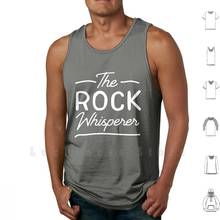 Майка The Rock Whisperer, 100% хлопок, геологический шепот рок, смешной юмор 2024 - купить недорого