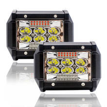 JSLMin-Barra de luces Led de trabajo para tractores, luz de trabajo de 60W, 12v, 24v, bombilla Led de coche para ATV, SUV, foco reflector impermeable 2024 - compra barato