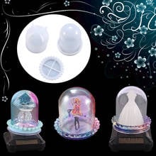 1set NEW Dice Bell Jars Shape Epoxy Resin Molds Dice Dried Flower Resin Molds Silicone Mould Making DIY For Game Mold 2024 - buy cheap