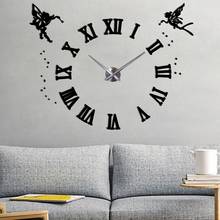 Large 3D Wall Clock Modern Design Silent Angel DIY Decorative Wall Sticker Clock Roman Number for Kids Room Home Decor 2024 - buy cheap