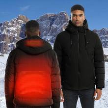 USB Heated Jacket Coat For Men Women Winter Waterproof Long Sleeve Hooded Down Hiking Electric Thermal Warm Heating Clothing 2024 - buy cheap