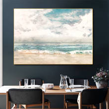 Pintura abstracta de paisaje marino, carteles e impresiones de Cuadros, imagen artística de pared para sala de estar, decoración del hogar, Cuadros 2024 - compra barato