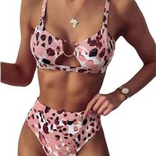 2021 Sexy Women High Waist Bikini Swimsuit Swimwear Female Bandeau Thong Brazilian Biquini Bikini Set Bathing Suit Bather 2024 - buy cheap