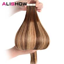 Alishow-extensiones de cabello humano Remy, 24 pulgadas, 50g 2024 - compra barato