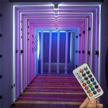 Thrisdar-lâmpada de led para contorno de parede, 12w, luz com raios remotos de 360 graus, para parede, corredor, hotel 2024 - compre barato