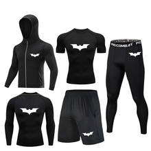Rashgard-conjunto esportivo com compressão para homens, roupa de treino, corrida, fitness, secagem rápida, mma 2024 - compre barato