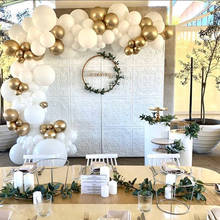 113pcs/lot Gold White Balloon Arch Chain Balloons Arch Garland Kit Wedding Baby Shower Birthday Party Decoration Metal Globos 2024 - buy cheap