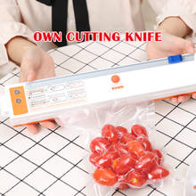 WOMSI Own Cutting Knife 220V/110V Household Food Vacuum Sealer Packaging Machine Film Sealer Vacuum Packer 15Pcs bags free 2024 - buy cheap