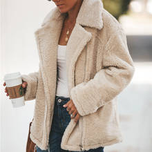 2020 Winter Teddy Coat Woman Thick Warm Lapel Long Sleeve Zipper Fluffy Fake Fur Jackets Female Fashion Plus Size Overcoat 2024 - buy cheap