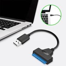 Адаптер USB 2,0 на SATA 22pin, соединительный провод, кабель для жестких дисков 2,5 дюйма, SSD, жестких дисков для твердотельного диска, кабель-конвертер 2024 - купить недорого