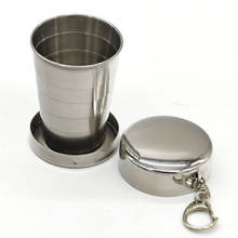75ml Folding Cup Outdoor Travel Stainless Steel Portable Retractable Metal Wine Cup Mini Glass Telescopic Folded Mug 2024 - buy cheap