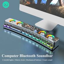 LED Wireless Game Bluetooth Speaker Computer Soundbar 3D Stereo Music Centre Subwoofer Home Theatre Clock Loudspeaker 3600mAh TF 2024 - buy cheap