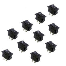 10/20PCS 2 Pin Single-Pole Ship Type Switch Table Lamp Small Power Switch Red Black 15*10mm 3A 250V AC Boat Rocker Switch 2024 - buy cheap