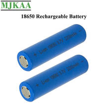 Mjkaa 2 pces 18650 2200mah 3.7v bateria recarregável de lítio original li-ion baterias batteria plana superior para lanterna elétrica 2024 - compre barato