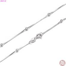 BOCAI Solide S925 Sterling Silver Necklace Fashion Trend Men's And Women's Thai Silver Star Chain 2.5mm Snake Bone Neck Chain 2024 - buy cheap