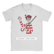 Where's Wally Waldo The Fantastic Journe T Shirt Men Cotton Fun T-Shirts Parody 90s Comic Stripes Wanted Tops T Shirt Harajuku 2024 - buy cheap