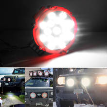 Barra de luz de led redonda, 7 polegadas, super brilhante, 51w, luz de trabalho, feixe de luz para caminhão, trator, 4x4, luz para direção off-road 2024 - compre barato