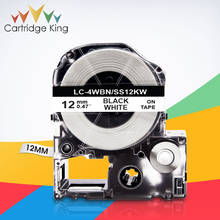 SS12KW LC-4WBN Black on White 1/2"  (12mm) Label Tape for Epson LabelWorks LW-300 LW-300L  LW-C410 King Jim TepraPro SR210 SR220 2024 - buy cheap