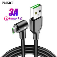 Micro Usb Cable For Samsung S7 Huawei Xiaomi Redmi Note5 1M 2M 3A Fast Charging Data Sync USB Cable 90 Degree Elbow Charger Cord 2024 - buy cheap