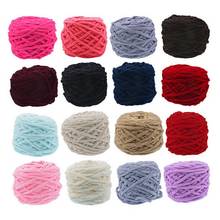 Cachecol colorido diy tricotado à mão, fios macios de algodão tricotado à mão, suéter de lã grosso, cobertor gigante quente 100g 2024 - compre barato