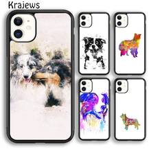 Funda de teléfono con acuarela krazos Border Collie para iPhone 5 SE 6s 7 8 plus X XR XS 11 12 pro max Samsung Galaxy S8 S9 S10 2024 - compra barato