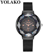 YOLAKO Magnetic Stainless Steel Women Watches Casual Quartz Stainless Steel Band New Strap Watch Analog Wrist Reloj Mujer 2024 - buy cheap