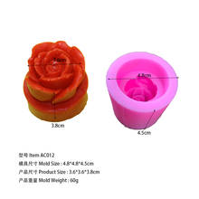 3d rose  candle  silicone molds  soap  Cake  cookie mold BKSILICONE AC012 2024 - buy cheap