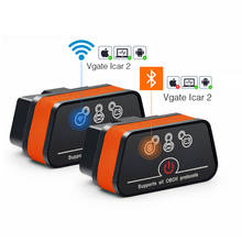 Scanner obd2 vgate icar2, bluetooth/wi-fi, para android/pc/ios elm327 obd 2, diagnóstico de carros, autoscanner, leitor de código obdii elm 327 2024 - compre barato