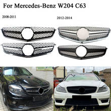 Передний гоночный бампер, верхняя крышка гриля автомобиля для Mercedes-Benz W204 C63 Coupe C-Class C63 AMG 2009 2010 2011 2012 2013 2014 2024 - купить недорого