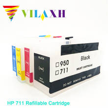 vilaxh Empty Refillable ink cartridge replacement for hp 711 designjet T120 T520 Printer With one time Chip 2024 - buy cheap