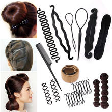 Acessórios de estilo de cabelo diy trança de cabelo ferramentas torção bun barrette grampos de cabelo para meninas 2024 - compre barato