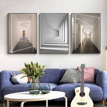 Pintura en lienzo de paisaje moderno, imágenes e impresiones de luces geométricas, decoración del hogar, carteles artísticos de pared para sala de estar y dormitorio 2024 - compra barato