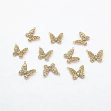 New arrival! 20x17mm 10pcs Plating Real gold/CZ butterfly Charm for Earrings DIY parts,Jewelry Earrings Findings & Component 2024 - buy cheap